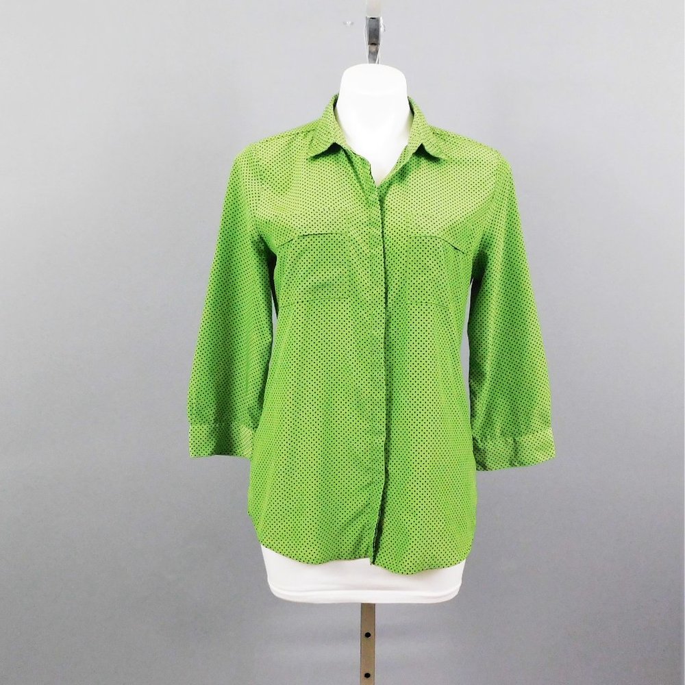Liz Claiborne Women Shirt Green M